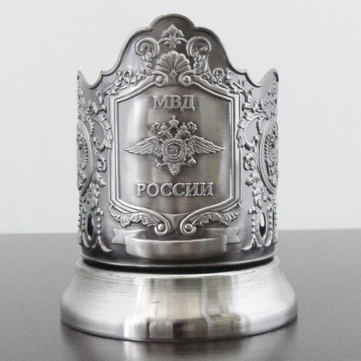 серебрянная стопка сувениры с гербом из серебра посуда мельхиоровый никелированный мвд силовики 